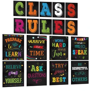 18 Pcs Class Rules Posters for Classroom Decorations, Laminated Vibrant Colors, Easy to Read, Class Rules Sign & Bulletin Board Inspirational Posters Decorations for Classroom, Teachers 18 Pcs Class Rules Posters for Classroom Decorations, Laminated Vibrant Colors, Easy to Read, Class Rules Sign & Bulletin Board Inspirational Posters Decorations for Classroom, Teachers