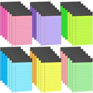 36 Pack Legal Pads 5 x 8 Inch Multicolor Wide Ruled Notepads 12 Color Memo Pads with 30 Sheets Each, Perforated Lined Writing Paper with Sturdy Backboard for Office, School, Study 36 Pack Legal Pads 5 x 8 Inch Multicolor Wide Ruled Notepads 12 Color Memo Pads with 30 Sheets Each, Perforated Lined Writing Paper with Sturdy Backboard for Office, School, Study