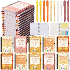 40 Pcs Back to School Gifts Bulk Spiral Notebooks with Sticky Notes First Day of School Notepads Motivational Back to School Pens Party Favor for Teacher Student Classroom Rewards 40 Pcs Back to School Gifts Bulk Spiral Notebooks with Sticky Notes First Day of School Notepads Motivational Back to School Pens Party Favor for Teacher Student Classroom Rewards