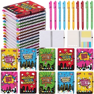40 Pcs Back to School Gifts Bulk Spiral Notebooks with Sticky Notes First Day of School Notepads Motivational Back to School Pens Party Favor for Teacher Student Classroom Rewards 40 Pcs Back to School Gifts Bulk Spiral Notebooks with Sticky Notes First Day of School Notepads Motivational Back to School Pens Party Favor for Teacher Student Classroom Rewards