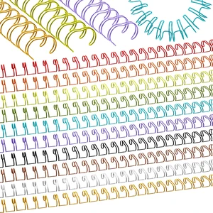 100 Pcs 9/16 Metal Double Loop Binding Wires Bulk Binding Wires Double Spiral Ring Coil 10 Colors Twin Spines Combs 23 Holes 2: 1 Pitch Coil Machine Wire 100 Pcs 9/16 Metal Double Loop Binding Wires Bulk Binding Wires Double Spiral Ring Coil 10 Colors Twin Spines Combs 23 Holes 2: 1 Pitch Coil Machine Wire