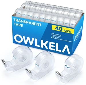 40 Pcs Clear Tape Dispensers, 1 Inch White Core Refillable Dispensers, Transparent Tape, 0.7" x 27 yds Per Roll, Ideal for School, Office, Gift Wrapping and Craft 40 Pcs Clear Tape Dispensers, 1 Inch White Core Refillable Dispensers, Transparent Tape, 0.7" x 27 yds Per Roll, Ideal for School, Office, Gift Wrapping and Craft