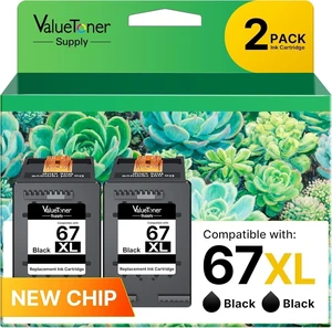 67XL 67 Ink (2 Black) for HP Ink 67 XL High Yield for HP 67XL Black Ink Cartridge for DeskJet 2855e 2852e 2800e 4255e 4200 4200e 4252e 4258e Envy 6055e 6055 6052e 6542e 6458e 67XL 67 Ink (2 Black) for HP Ink 67 XL High Yield for HP 67XL Black Ink Cartridge for DeskJet 2855e 2852e 2800e 4255e 4200 4200e 4252e 4258e Envy 6055e 6055 6052e 6542e 6458e
