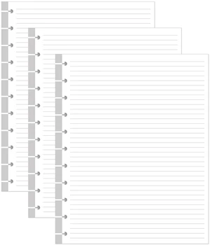 (3-Pack) Letter Size Discbound Refill Paper, 11 Disc Paper Refill for Note-Taking System Discbound Planner, 300Sheets / 600Pages Discbound Paper, 100gsm, White, 8.5'' x 11'' (3-Pack) Letter Size Discbound Refill Paper, 11 Disc Paper Refill for Note-Taking System Discbound Planner, 300Sheets / 600Pages Discbound Paper, 100gsm, White, 8.5'' x 11''