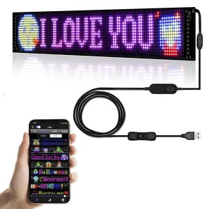 Programmable LED Sign for Business,Flexible Digital Sign,Scrolling LED Sign,Bluetooth APP,DIY Design Animations,Text, Graffiti,Colour (23''x5'') Programmable LED Sign for Business,Flexible Digital Sign,Scrolling LED Sign,Bluetooth APP,DIY Design Animations,Text, Graffiti,Colour (23''x5'')