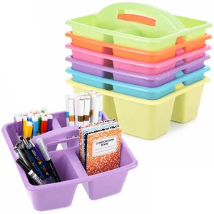 6 Pack Plastic Classroom Caddy with 4-Compartments Plastic Storage Caddies with Handle 4 Compartments Table Caddy Organizer Versatile Table Caddies for Classroom Office, Colorful 6 Pack Plastic Classroom Caddy with 4-Compartments Plastic Storage Caddies with Handle 4 Compartments Table Caddy Organizer Versatile Table Caddies for Classroom Office, Colorful