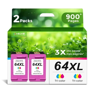 64XL Ink Cartridges Replacement for HP 64 Ink XL (Color 2-Pack) HP64 HP64XL Compatible with Envy Photo 7855 7858 7155 7100 6255 6252 7800 Inspire 7200e 7900e 7955e Tango X Printer(Black Color,2 Pack) 64XL Ink Cartridges Replacement for HP 64 Ink XL (Color 2-Pack) HP64 HP64XL Compatible with Envy Photo 7855 7858 7155 7100 6255 6252 7800 Inspire 7200e 7900e 7955e Tango X Printer(Black Color,2 Pack)