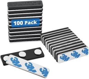 USA Name Tag Magnets (100 Magnets, 1.75 x 0.5 inches), Name Tag Magnet Backs w/ 3 Extra-Strong Neodymium for ID Badge Holders USA Name Tag Magnets (100 Magnets, 1.75 x 0.5 inches), Name Tag Magnet Backs w/ 3 Extra-Strong Neodymium for ID Badge Holders