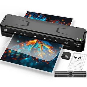 13 Inch Laminator Machine with 50 Laminating Sheets, Cold & Thermal Built-in Paper Cutter & Corner Rounder, Fast Warm-Up No Jam A3 Laminator for Home School Office 13 Inch Laminator Machine with 50 Laminating Sheets, Cold & Thermal Built-in Paper Cutter & Corner Rounder, Fast Warm-Up No Jam A3 Laminator for Home School Office