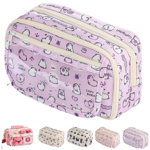 Cute Kawaii Pencil Case Pouch Cartoon Pen Box Holder Organizer for Office Workspace Supplies Desk Accessories Travel Essentials Aesthetic Trendy Cool Stuff Gift Large Capacity (Purple Kapibala) Cute Kawaii Pencil Case Pouch Cartoon Pen Box Holder Organizer for Office Workspace Supplies Desk Accessories Travel Essentials Aesthetic Trendy Cool Stuff Gift Large Capacity (Purple Kapibala)