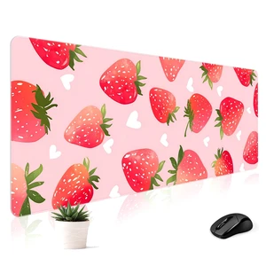 Cute Desk Mat for Keyboard Desktop Extra Large Mouse Pad, Berry Desk Top Computer Deskmat, XL, XXL, Long, Aesthetic, Modern Girly Design, for Women, Girls, 30"x12" Cute Desk Mat for Keyboard Desktop Extra Large Mouse Pad, Berry Desk Top Computer Deskmat, XL, XXL, Long, Aesthetic, Modern Girly Design, for Women, Girls, 30"x12"
