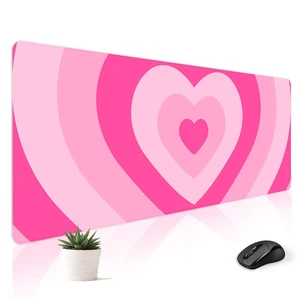 Cute Desk Mat for Keyboard Desktop Extra Large Mouse Pad, Heart Desk Top Computer Deskmat, XL, XXL, Long, Aesthetic, Modern Girly Design, for Women, Girls, 30"x12" Cute Desk Mat for Keyboard Desktop Extra Large Mouse Pad, Heart Desk Top Computer Deskmat, XL, XXL, Long, Aesthetic, Modern Girly Design, for Women, Girls, 30"x12"