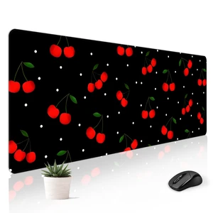Cute Desk Mat for Keyboard Desktop Extra Large Mouse Pad, Cherry Desk Top Computer Deskmat, XL, XXL, Long, Aesthetic, Modern Girly Design, for Women, Girls, 30"x12" Cute Desk Mat for Keyboard Desktop Extra Large Mouse Pad, Cherry Desk Top Computer Deskmat, XL, XXL, Long, Aesthetic, Modern Girly Design, for Women, Girls, 30"x12"