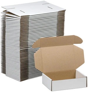 50 Pack 7x5x2 Inches Small Shipping Boxes, White Corrugated Cardboard Boxes, Moving Mailing Packing Box 50 Pack 7x5x2 Inches Small Shipping Boxes, White Corrugated Cardboard Boxes, Moving Mailing Packing Box