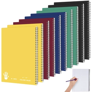 10 Pcs Left Handed Spiral Notebook, Left-handed One Subject Notebook, 8.5" x 11", 50 Sheets, College-ruled, Assorted Color Covers (Vibrant) 10 Pcs Left Handed Spiral Notebook, Left-handed One Subject Notebook, 8.5" x 11", 50 Sheets, College-ruled, Assorted Color Covers (Vibrant)