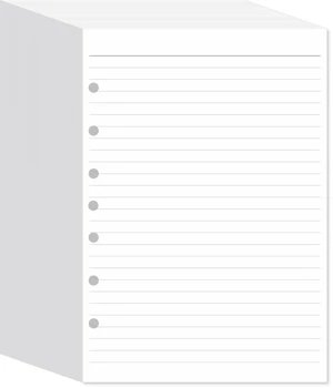 7-Hole Lined Filler Paper Pack of 500 Sheets for Mini Binders, College Ruled, 5-1/2" x 8-1/2", White 7-Hole Lined Filler Paper Pack of 500 Sheets for Mini Binders, College Ruled, 5-1/2" x 8-1/2", White