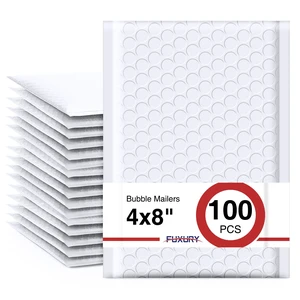 4x8 Bubble Mailers 100 Pack White Padded Envelopes Usable Size 4x7" Opaque Small Padded Mailers SealSeal Mailing Envelopes Bubble Padded for Gifts, Small Business Shipping 4x8 Bubble Mailers 100 Pack White Padded Envelopes Usable Size 4x7" Opaque Small Padded Mailers SealSeal Mailing Envelopes Bubble Padded for Gifts, Small Business Shipping