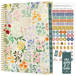 Hard Cover Planner 2026-2027 for Women - Academic Year (July 2026 - July 2027) 13 Months - A5 Monthly & Weekly Agenda Book - 5.5 x 8.25 - Garden Party, Beige Hard Cover Planner 2026-2027 for Women - Academic Year (July 2026 - July 2027) 13 Months - A5 Monthly & Weekly Agenda Book - 5.5 x 8.25 - Garden Party, Beige