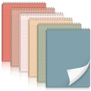 6Pcs Morandi Top Spiral Notebooks 8.5x11 College Ruled Steno Pads 8.5x11 Aesthetic Legal Pad, 6 Pack 54-Sheet Colored Paper, Top Bound Steno Pad for Writing School Office Supplies Note Taking 6Pcs Morandi Top Spiral Notebooks 8.5x11 College Ruled Steno Pads 8.5x11 Aesthetic Legal Pad, 6 Pack 54-Sheet Colored Paper, Top Bound Steno Pad for Writing School Office Supplies Note Taking