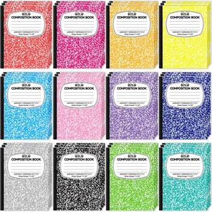 36 Pack Large Composition Notebooks 9.75 x 7.5 In Wide Ruled 12 Assorted Colors Marble Covers, 60 Sheets per Book, Durable Writing Page for Student Classroom College Notes & Office Use 36 Pack Large Composition Notebooks 9.75 x 7.5 In Wide Ruled 12 Assorted Colors Marble Covers, 60 Sheets per Book, Durable Writing Page for Student Classroom College Notes & Office Use