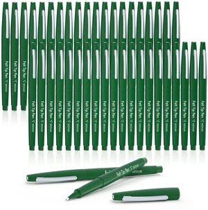 Felt Tip Pens, 40 Green Pack, 0.7mm Medium Point, Felt Tip Markers Pens for Journaling, Writing, Note Taking, Planner, Perfect for School Office and Art Supplies Felt Tip Pens, 40 Green Pack, 0.7mm Medium Point, Felt Tip Markers Pens for Journaling, Writing, Note Taking, Planner, Perfect for School Office and Art Supplies
