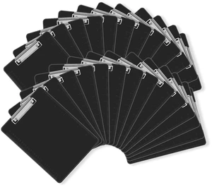 26 Pack Black Clipboards, Low Profile Clip, 12.5 x 9 Letter Size Plastic Black Clipboards, 12.5 x 9 Inch Clip Boards, Fit 8.5x11 Letter Size Paper, Office, Classroom Supplies, ECO Friendly 26 Pack Black Clipboards, Low Profile Clip, 12.5 x 9 Letter Size Plastic Black Clipboards, 12.5 x 9 Inch Clip Boards, Fit 8.5x11 Letter Size Paper, Office, Classroom Supplies, ECO Friendly