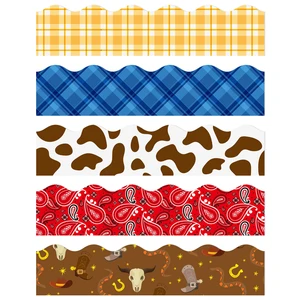 80Pcs Western Themed Bulletin Board Borders Western Cowboy Bandana Plaid Scalloped Border Trim Decoration Wild West Themed Back to School Classroom Chalkboard Party Elementary Preschool Decor 80Pcs Western Themed Bulletin Board Borders Western Cowboy Bandana Plaid Scalloped Border Trim Decoration Wild West Themed Back to School Classroom Chalkboard Party Elementary Preschool Decor