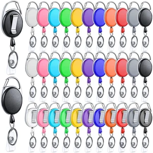 100 Pack Retractable Badge Holder Reel with Clip, 11 Colors Key Ring Attachment, Heavy Duty Reel for ID Cards, For Office Nurses Doctors Employees Students, Bulk Pack with Clip 100 Pack Retractable Badge Holder Reel with Clip, 11 Colors Key Ring Attachment, Heavy Duty Reel for ID Cards, For Office Nurses Doctors Employees Students, Bulk Pack with Clip