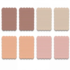8 Pack Scalloped Sticky Notes Lined 4" X 6" Brown Memo Pads Aesthetic Cute Wavy Edges, Self-stick for School Office Desk, 240 Sheets Bulk, Pretty Design for Reminders Planning 8 Pack Scalloped Sticky Notes Lined 4" X 6" Brown Memo Pads Aesthetic Cute Wavy Edges, Self-stick for School Office Desk, 240 Sheets Bulk, Pretty Design for Reminders Planning