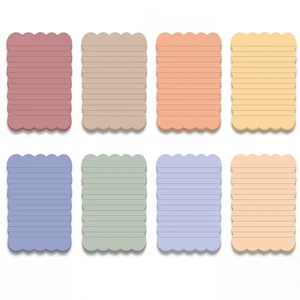 8 Pack Scalloped Sticky Notes Lined 4" X 6" Morandii Memo Pads Aesthetic Cute Wavy Edges, Self-stick for School Office Desk, 240 Sheets Bulk, Pretty Design for Reminders Planning 8 Pack Scalloped Sticky Notes Lined 4" X 6" Morandii Memo Pads Aesthetic Cute Wavy Edges, Self-stick for School Office Desk, 240 Sheets Bulk, Pretty Design for Reminders Planning