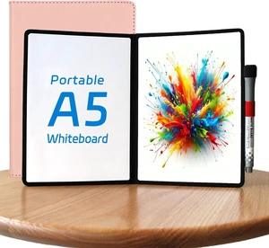 A5 Pocket White Board - Double-Sided Dry Erase Board 8.5x6 inch - Ultra-Thin Portable Whiteboard with Markers & Erase Anti-Ghosting Surface for Office Home School Student (Pink) A5 Pocket White Board - Double-Sided Dry Erase Board 8.5x6 inch - Ultra-Thin Portable Whiteboard with Markers & Erase Anti-Ghosting Surface for Office Home School Student (Pink)
