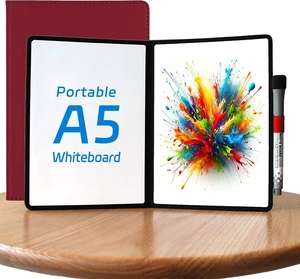 A5 Pocket White Board - Double-Sided Dry Erase Board 8.5x6 inch - Ultra-Thin Portable Whiteboard with Markers & Erase Anti-Ghosting Surface for Office Home School Student (Red) A5 Pocket White Board - Double-Sided Dry Erase Board 8.5x6 inch - Ultra-Thin Portable Whiteboard with Markers & Erase Anti-Ghosting Surface for Office Home School Student (Red)