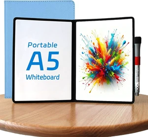 A5 Pocket White Board - Double-Sided Dry Erase Board 8.5x6 inch - Ultra-Thin Portable Whiteboard with Markers & Erase Anti-Ghosting Surface for Office Home School Student (Blue) A5 Pocket White Board - Double-Sided Dry Erase Board 8.5x6 inch - Ultra-Thin Portable Whiteboard with Markers & Erase Anti-Ghosting Surface for Office Home School Student (Blue)