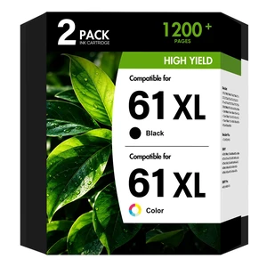 61XL 61 4500 Ink Cartridges Black and Color Combo Pack for HP Printers 5530 Replacement for HP61 61 XL Black/Tricolor Ink Cartridge for HP Envy 4500 5530 4502 5535OfficeJet 4630 DeskJet 2540 Printer 61XL 61 4500 Ink Cartridges Black and Color Combo Pack for HP Printers 5530 Replacement for HP61 61 XL Black/Tricolor Ink Cartridge for HP Envy 4500 5530 4502 5535OfficeJet 4630 DeskJet 2540 Printer