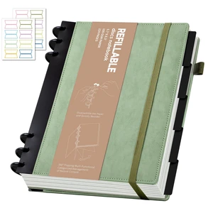 Refillable Journal Notebooks for Work, Journal for Women Men,Green 224 Page,5 Subject Notebook with Removable Dividers Tabs,100 GSM Thick Hardcover Notebooks for Note Taking Writing,6.1 x 8.3 Refillable Journal Notebooks for Work, Journal for Women Men,Green 224 Page,5 Subject Notebook with Removable Dividers Tabs,100 GSM Thick Hardcover Notebooks for Note Taking Writing,6.1 x 8.3