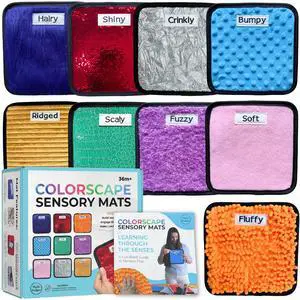 9 Labeled Sensory Mats w/Lesson Plans | Sensory Toys for Kids with Autism | Mats for Autistic Children | Occupational Therapy Toys | Sensory Wall for Autism Classroom Must Haves 9 Labeled Sensory Mats w/Lesson Plans | Sensory Toys for Kids with Autism | Mats for Autistic Children | Occupational Therapy Toys | Sensory Wall for Autism Classroom Must Haves