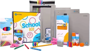 Back to School Supplies for Kids, School Supply Box Grades K-5 (Grey, 1 Kit) Premium Quality Kids School Supplies Kit, Kindergarten School Supplies for Girls and Boys, 78 Piece Set Back to School Supplies for Kids, School Supply Box Grades K-5 (Grey, 1 Kit) Premium Quality Kids School Supplies Kit, Kindergarten School Supplies for Girls and Boys, 78 Piece Set