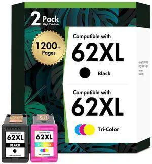 62XL 62 XL 7640 Ink Cartridges for HP Printers Black and Color Combo Pack Replacement for HP62 62 XL Ink for HP Envy 7640 5660 7645 7640 5740 OfficeJet 250 Printer (2-Pack, Black/Tricolor) 62XL 62 XL 7640 Ink Cartridges for HP Printers Black and Color Combo Pack Replacement for HP62 62 XL Ink for HP Envy 7640 5660 7645 7640 5740 OfficeJet 250 Printer (2-Pack, Black/Tricolor)