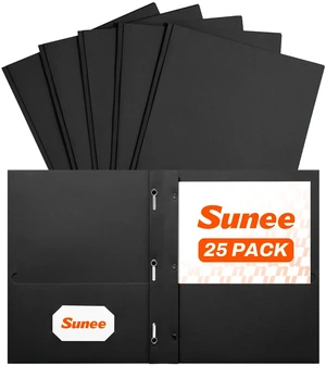 2 Pocket Folders with Prongs (25 Pack, Black), Paper Folders with 2 Pockets and 3 Prongs Fit Letter Size Paper, Folders with Prongs for School Office Home Business 2 Pocket Folders with Prongs (25 Pack, Black), Paper Folders with 2 Pockets and 3 Prongs Fit Letter Size Paper, Folders with Prongs for School Office Home Business
