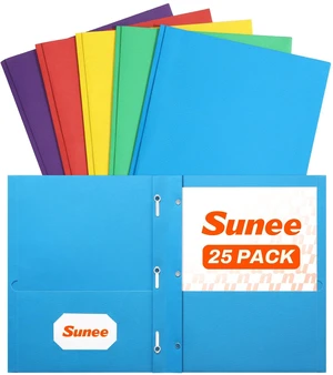 2 Pocket Folders with Prongs (25 Pack, Assorted Colors), Paper Folders with 2 Pockets and 3 Prongs Fit Letter Size Paper, Folders with Prongs for School Office Home Business 2 Pocket Folders with Prongs (25 Pack, Assorted Colors), Paper Folders with 2 Pockets and 3 Prongs Fit Letter Size Paper, Folders with Prongs for School Office Home Business