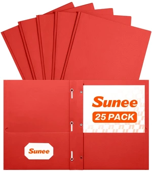 2 Pocket Folders with Prongs (25 Pack, Red), Paper Folders with 2 Pockets and 3 Prongs Fit Letter Size Paper, Folders with Prongs for School Office Home Business 2 Pocket Folders with Prongs (25 Pack, Red), Paper Folders with 2 Pockets and 3 Prongs Fit Letter Size Paper, Folders with Prongs for School Office Home Business