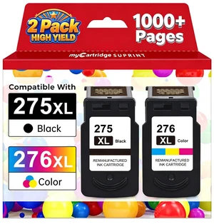 PG-275XL CL-276XL High Yield Replaced for Canon 275 and 276 Ink Cartridges 275XL 276XL Black Color Combo Pack Compatible with PIXMA TS3722 TS3700 TS3720 TR4720 TR4700 TR4722 TS3522 TS3500 Printer PG-275XL CL-276XL High Yield Replaced for Canon 275 and 276 Ink Cartridges 275XL 276XL Black Color Combo Pack Compatible with PIXMA TS3722 TS3700 TS3720 TR4720 TR4700 TR4722 TS3522 TS3500 Printer