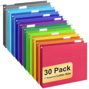 Hanging File Folders, 30 Pack Letter Size Hanging File folders with Tabs, Stay Organized for Your Home and Office Bulk File, Documents and Paper, 10 Colors Hanging File Folders, 30 Pack Letter Size Hanging File folders with Tabs, Stay Organized for Your Home and Office Bulk File, Documents and Paper, 10 Colors