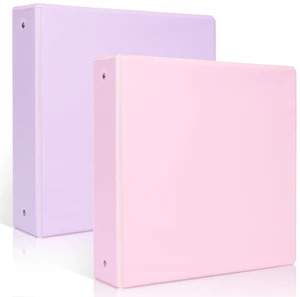 3 Ring Binder 2 Pack, 2 Inch Clear View Binders with 2 Interior PocketsFit 8.5x11 Inches, Round Ring Binder for Office & School Supplies Organize, Pink and Purple 3 Ring Binder 2 Pack, 2 Inch Clear View Binders with 2 Interior PocketsFit 8.5x11 Inches, Round Ring Binder for Office & School Supplies Organize, Pink and Purple