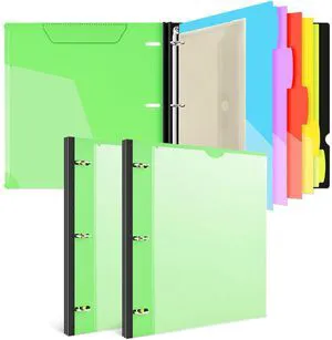 1 Inch Telescoping Project Organizer Binder-2PCS,13 Pocket, Customizable Front Cover, 5 Colors Pocket Divider and Plastic Binder Pocket225 Sheet Capacity-Green 1 Inch Telescoping Project Organizer Binder-2PCS,13 Pocket, Customizable Front Cover, 5 Colors Pocket Divider and Plastic Binder Pocket225 Sheet Capacity-Green