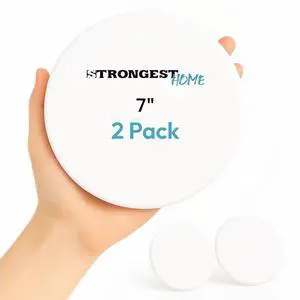 7-Inch White Rubber Door Stopper Wall Protector XXL, Giant Jumbo Wall Shield Guard Cushion, Heavy Duty Drywall Repair Hole Cover Patch Saver, 2-Pack 7-Inch White Rubber Door Stopper Wall Protector XXL, Giant Jumbo Wall Shield Guard Cushion, Heavy Duty Drywall Repair Hole Cover Patch Saver, 2-Pack
