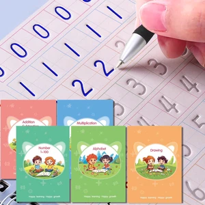 Magic Practice Copybook, Reusable Writing Practice Book, for Preschool Kids Age 3-8 Calligraphy 9.44in×6.29in(5 Books with Pens) Magic Practice Copybook, Reusable Writing Practice Book, for Preschool Kids Age 3-8 Calligraphy 9.44in×6.29in(5 Books with Pens)