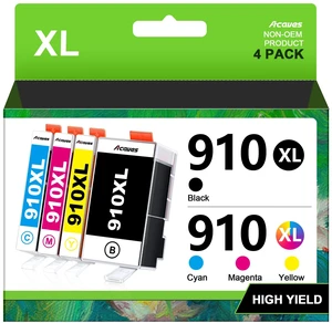 910XL Ink Replacement for HP 910XL Ink Cartridges Combo Pack, 4 Pack Work for hp OfficeJet 8010, 8012, 8018, 8022, OfficeJet Pro: 8020, 8022, 8025, 8026, 8028, 8030, 8035, Black Color 910XL Ink Replacement for HP 910XL Ink Cartridges Combo Pack, 4 Pack Work for hp OfficeJet 8010, 8012, 8018, 8022, OfficeJet Pro: 8020, 8022, 8025, 8026, 8028, 8030, 8035, Black Color