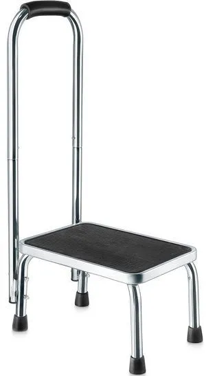 Step Stool with Handle for Adults Step stools with Handle for Elderly for Bed Chrome-Plated Steel Frame 330Lbs Capacity Use At Home Bathroom Kitchen Step Stool with Handle for Adults Step stools with Handle for Elderly for Bed Chrome-Plated Steel Frame 330Lbs Capacity Use At Home Bathroom Kitchen