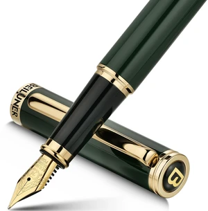 Racing Green Fountain Pen,Stunning Luxury Pens with 24K Gold Finish, Gorgeous 24K Gilded Nib(Medium), Fancy Pen Gift for Men&Women -Ink Converter-Christmas, Office,Fancy,Nice Pen for Writing Racing Green Fountain Pen,Stunning Luxury Pens with 24K Gold Finish, Gorgeous 24K Gilded Nib(Medium), Fancy Pen Gift for Men&Women -Ink Converter-Christmas, Office,Fancy,Nice Pen for Writing